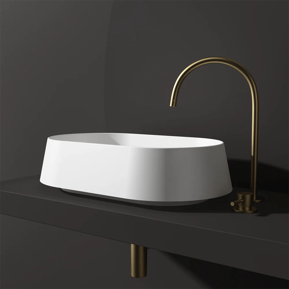 Unique benchtop basin 595mm STB801 Various Colours Stonebaths