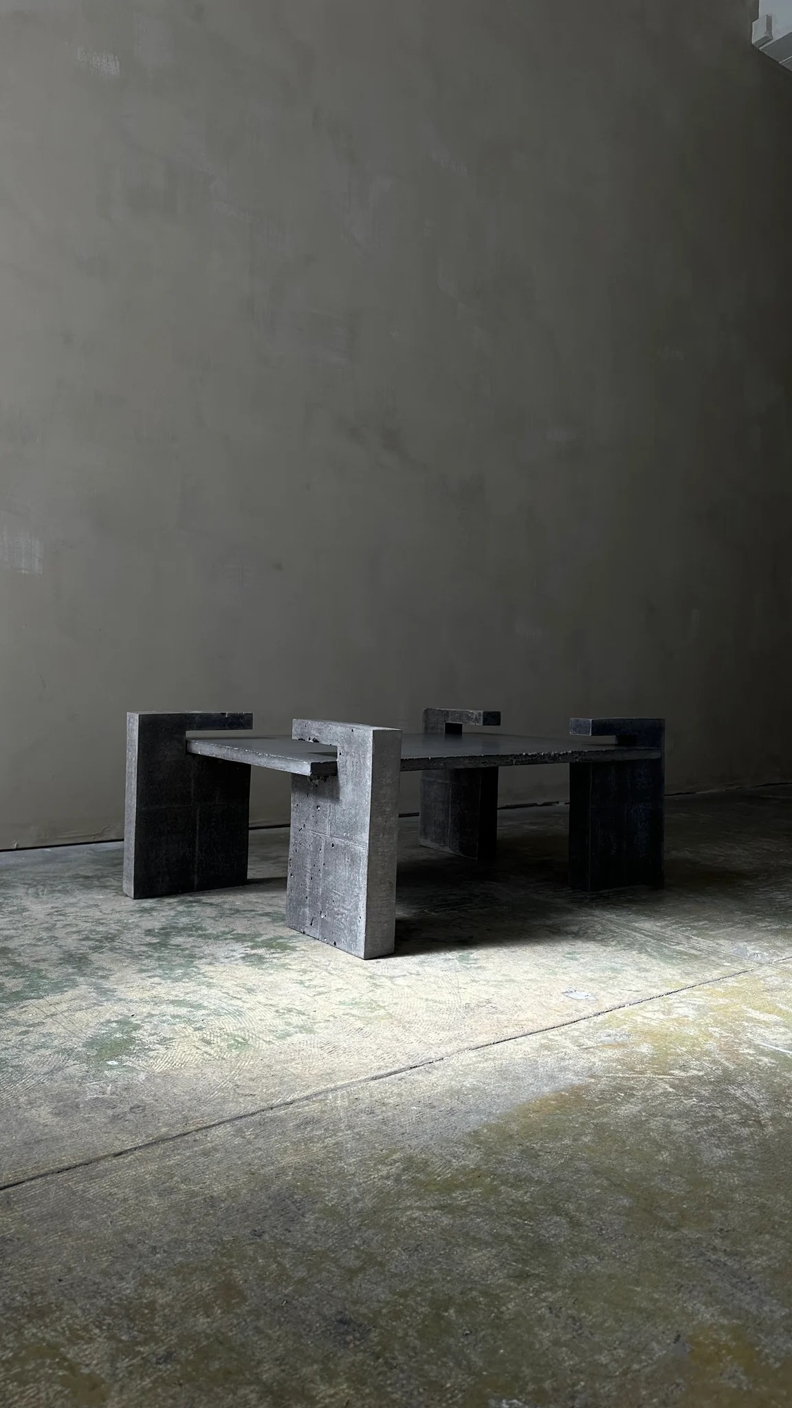 Leo Coffee Table in Lava Stone Stone By Hand