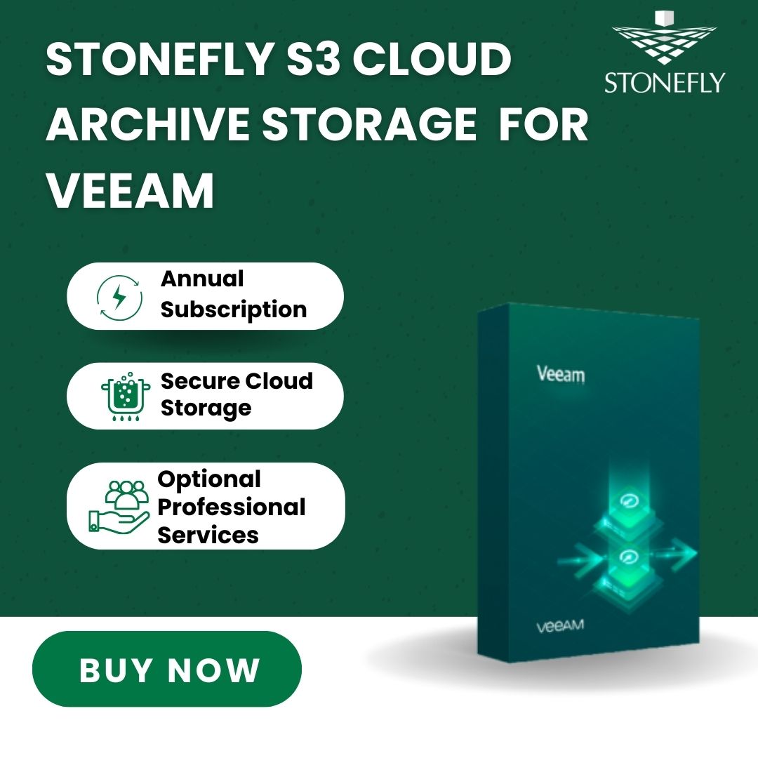 StoneFly S3 Cloud Archive Storage Subscription For Veeam, 120 Per TB