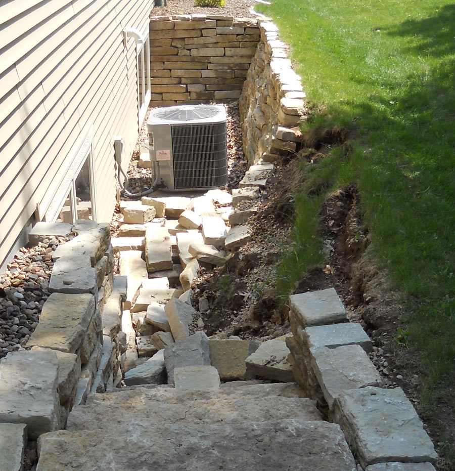 Brick Paver Patio and Retaining Wall Repair in Appleton, Wisconsin
