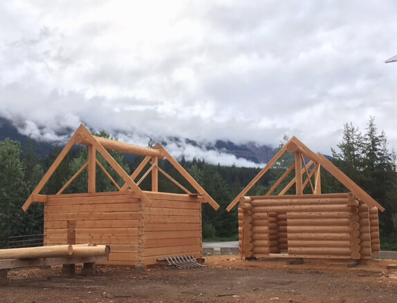 For Sale log cabins and timberframes from courses student built