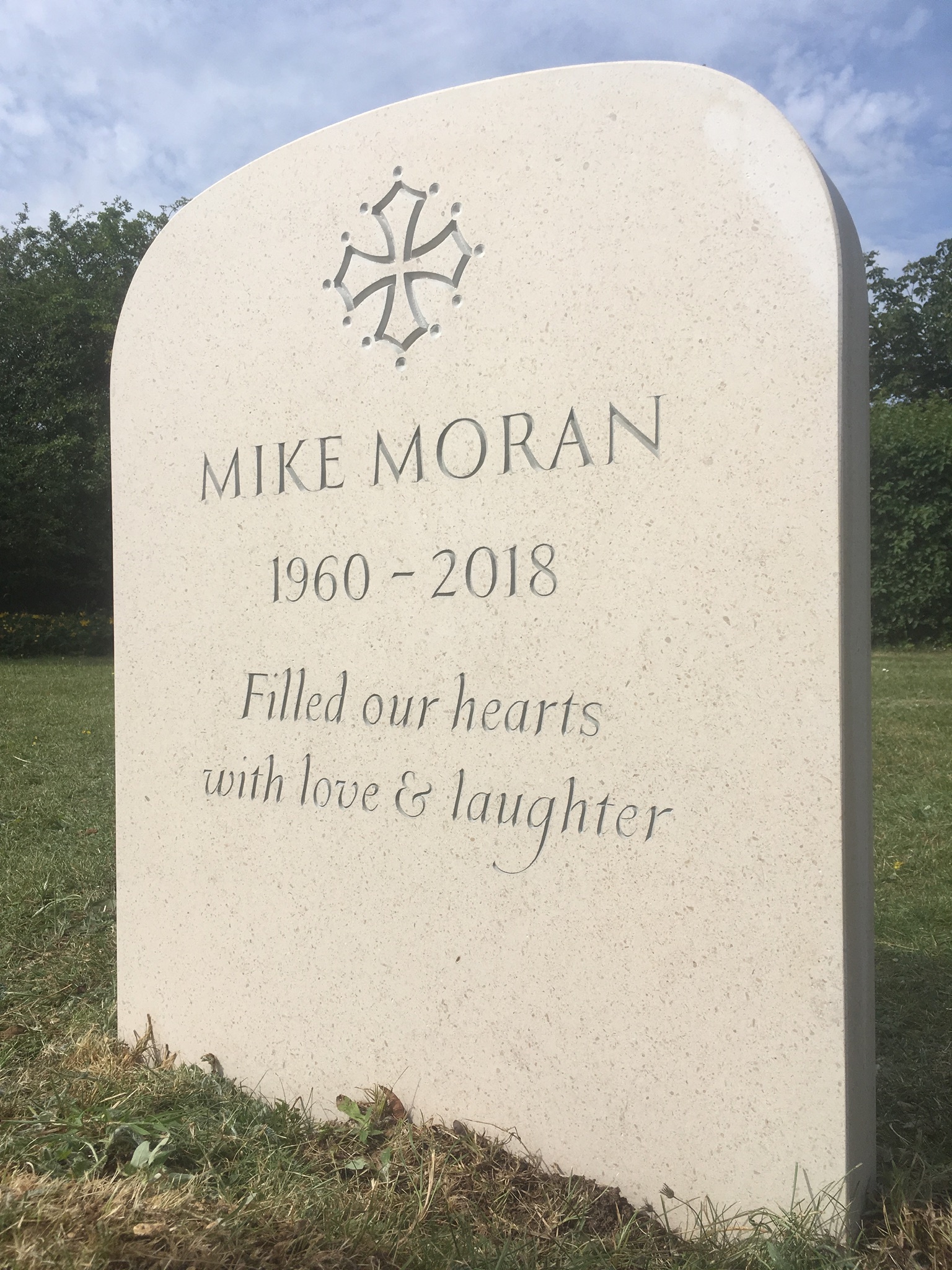 What do you write on a father's or husband's headstone? Stoneletters