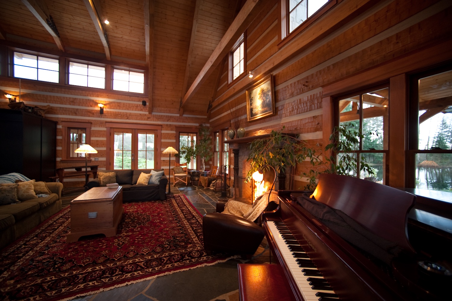 Leuthold Modified Prestwick Stonemill Log & Timber Homes