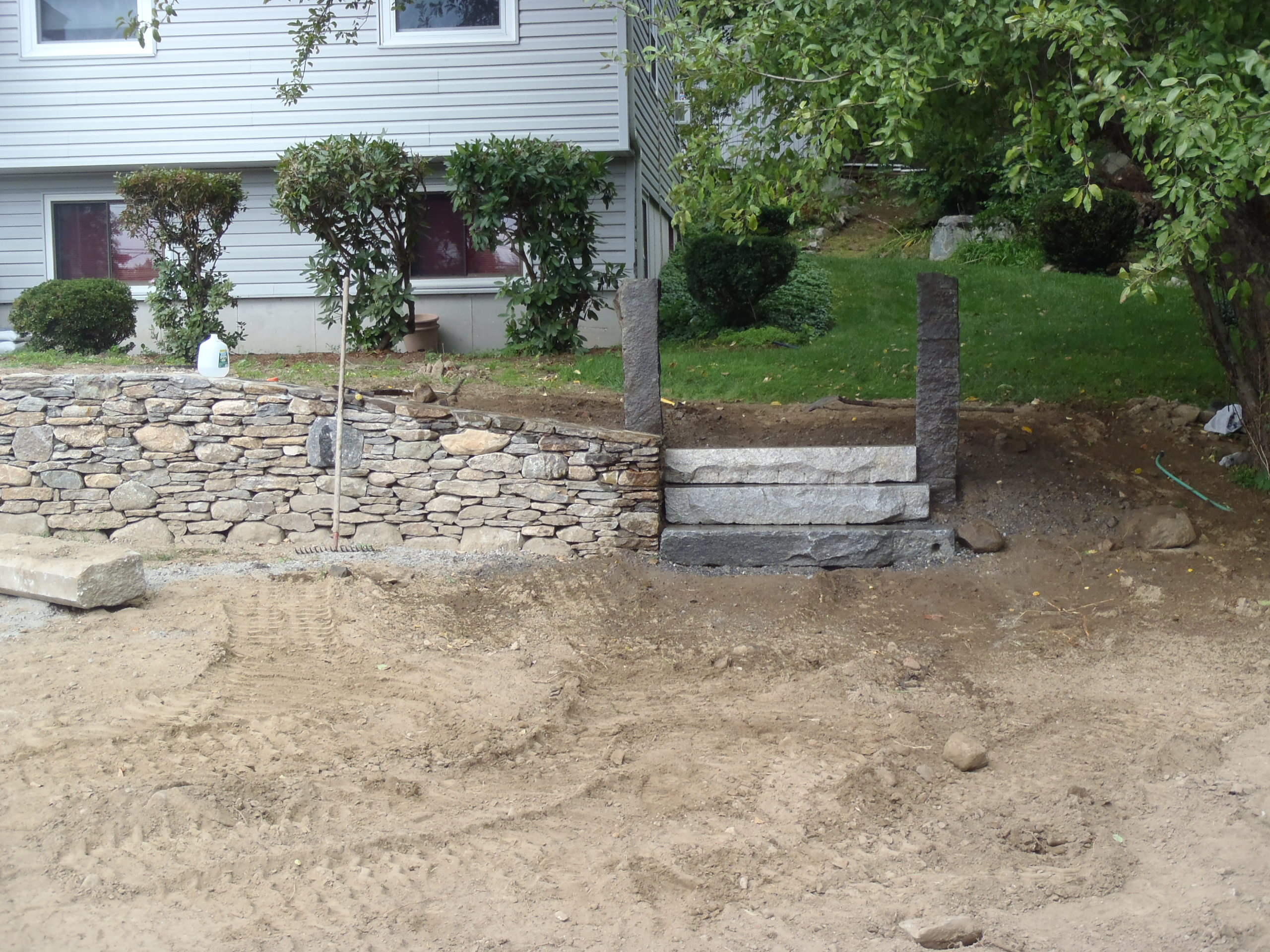 Boss Landscaping Hand Split Granite Posts Stone of New England