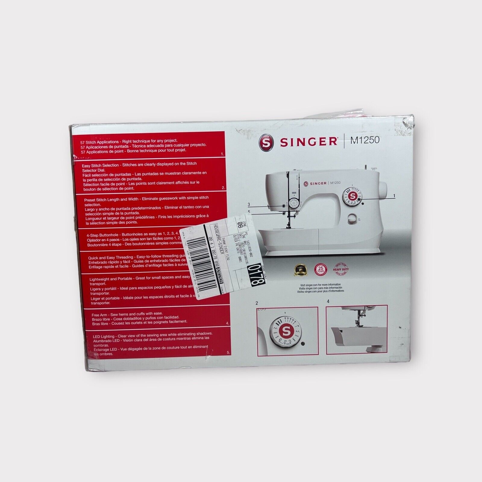 Singer M1250 57-Stitch Sewing Machine – White BRAND NEW – Stone Park Pawn