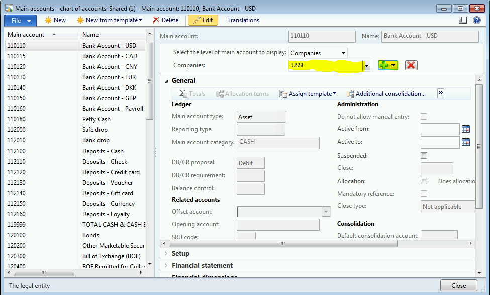 AX Functional How to use Fixed Financial Dimensions in AX 2012 R2