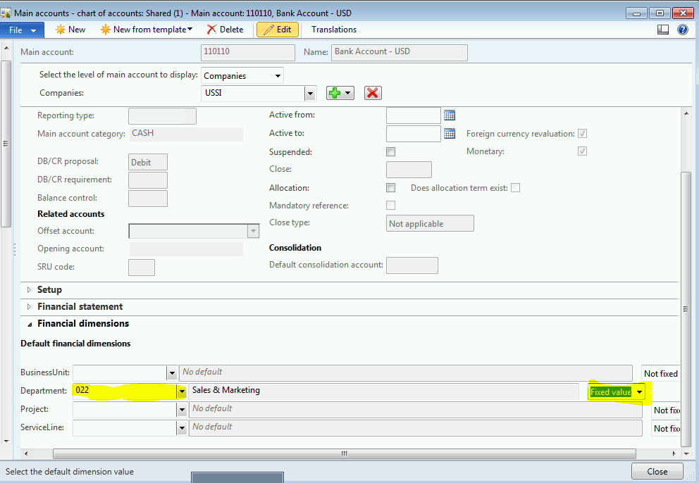 How To Fix a Financial Dimension Value in AX 2012 R2 Stoneridge Software