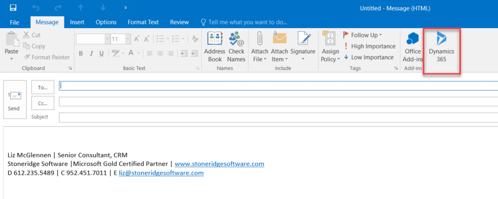 Dynamics 365 for Outlook, version 9.0 (Outlook client) Update 1.0