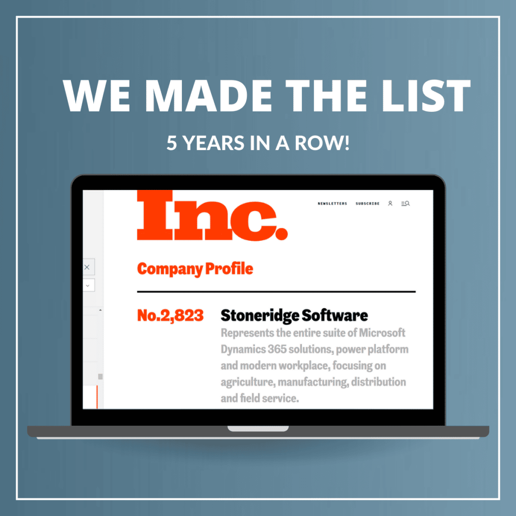For the 5th Time Stoneridge Software Earns Appearance on the Inc. 5000