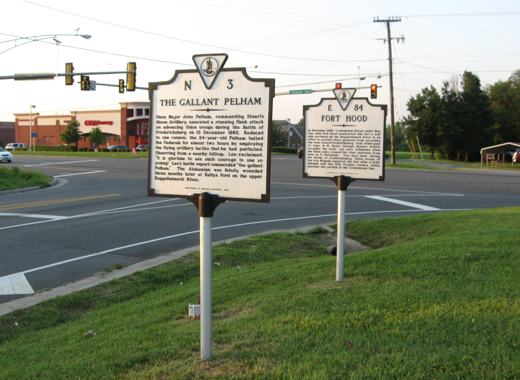 Pelham markers at Benchmark Road