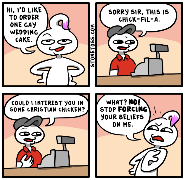 More like Chick-Kill-Gays, amirite? hyuck hyuck hyuck.