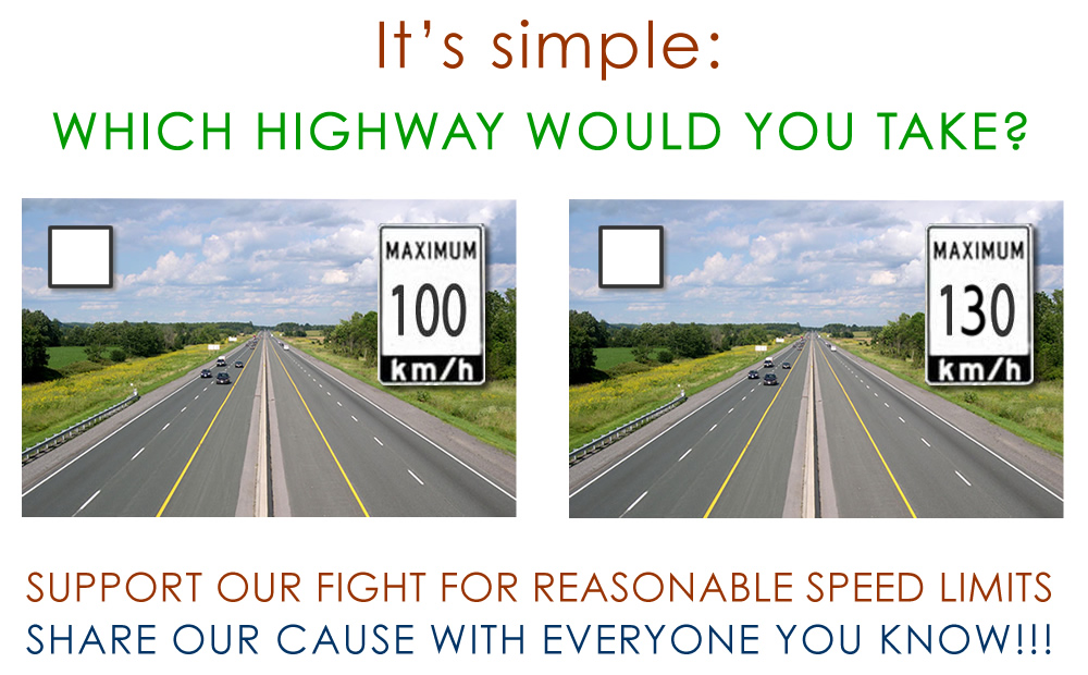 Increase Ontario 400series Highway Speed Limit