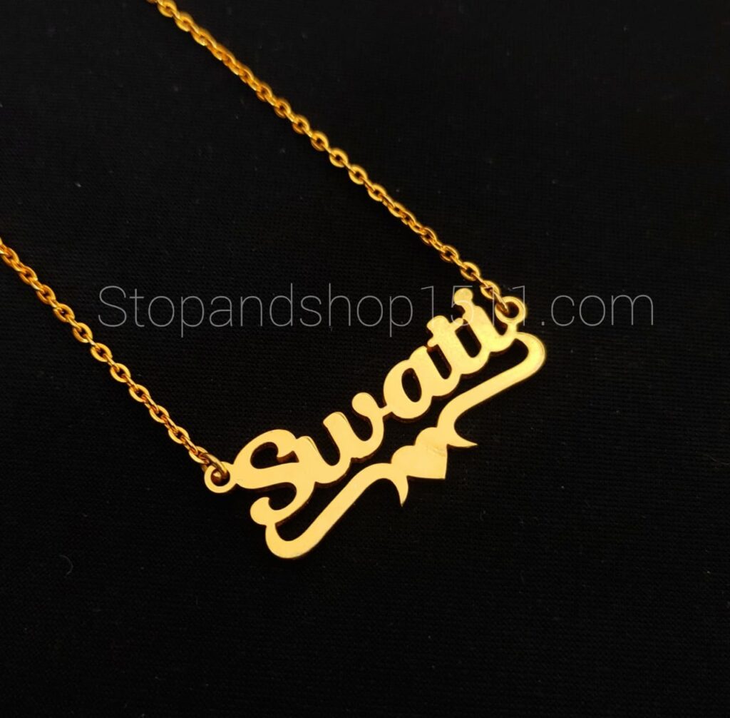 Underline Heart Name Necklace