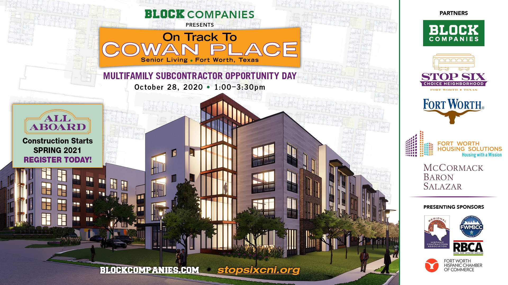 On Track to Cowan Place Multifamily Subcontractors Opportunity Day