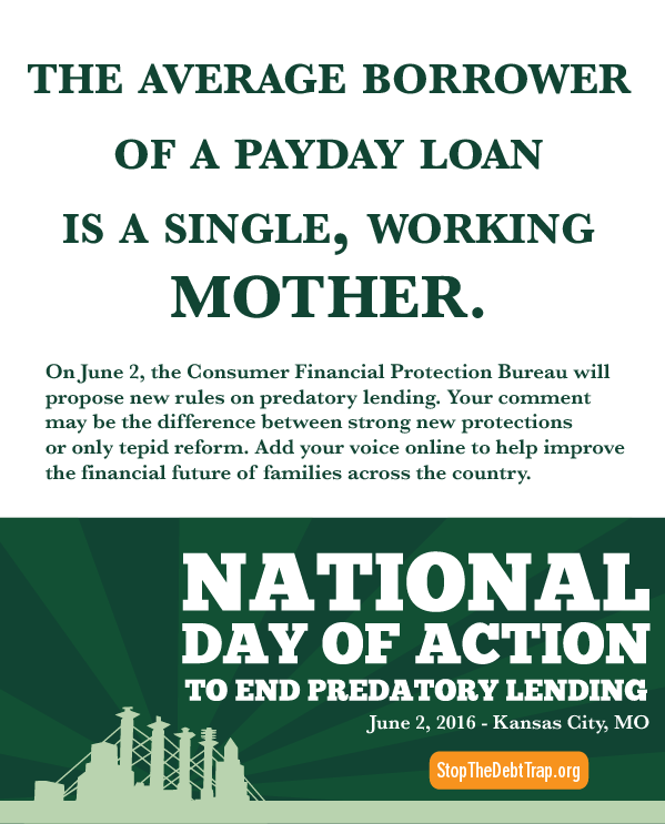 National Day of Action Stop the Payday Loan Debt Trap