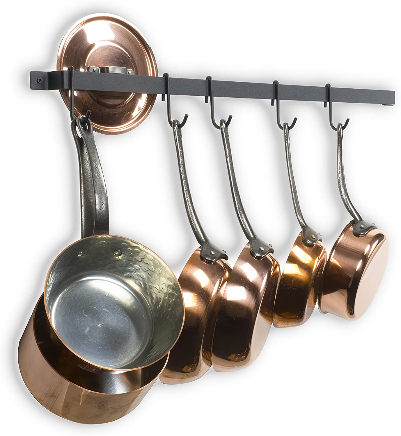 20 Best Hanging Pot Racks To Make Your Kitchen Clutter