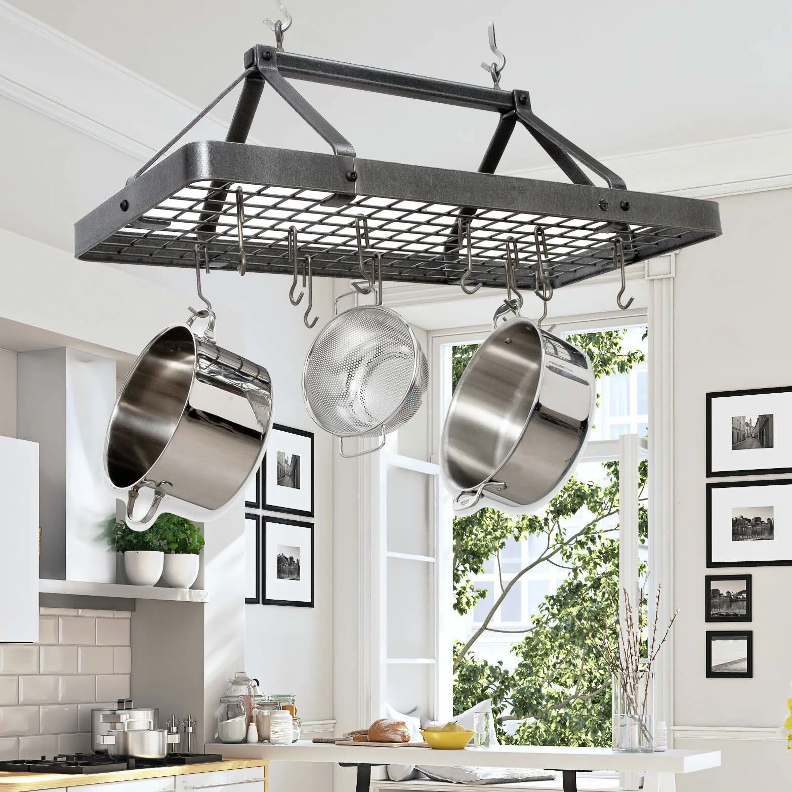 How To Hang Pot Rack From The Ceiling Storables