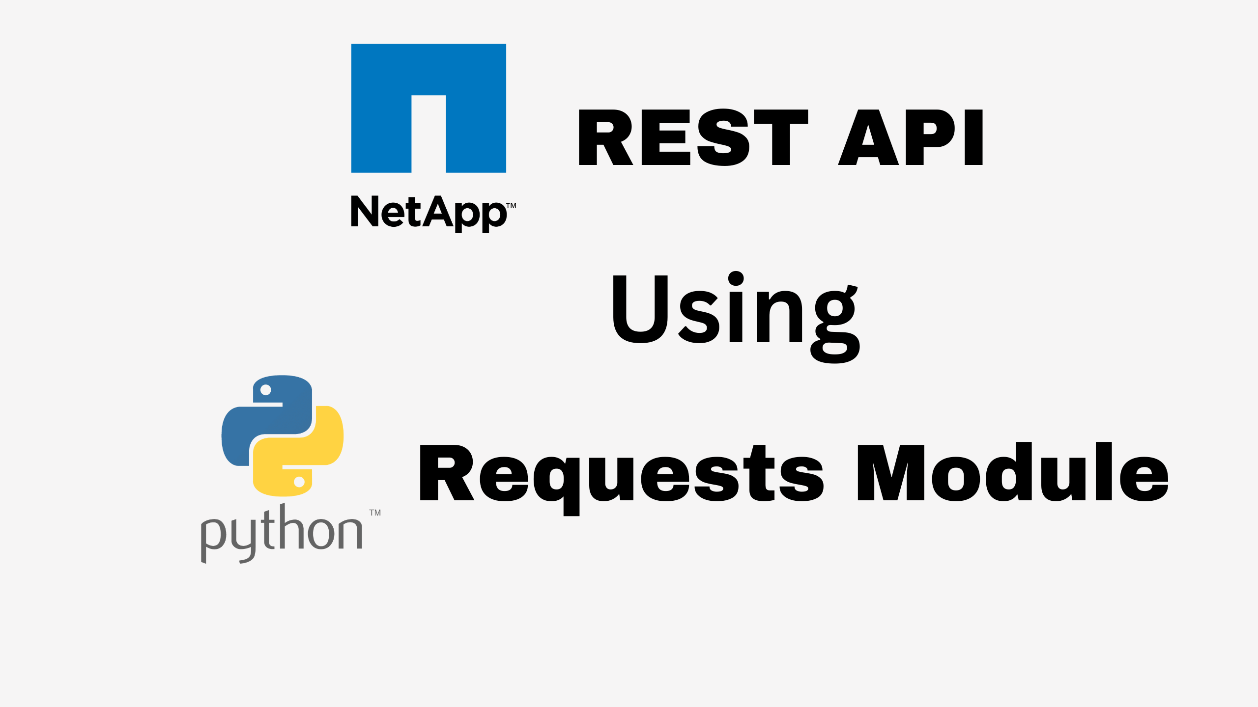 NetApp REST API Using Python Library Requests StorageAdmin