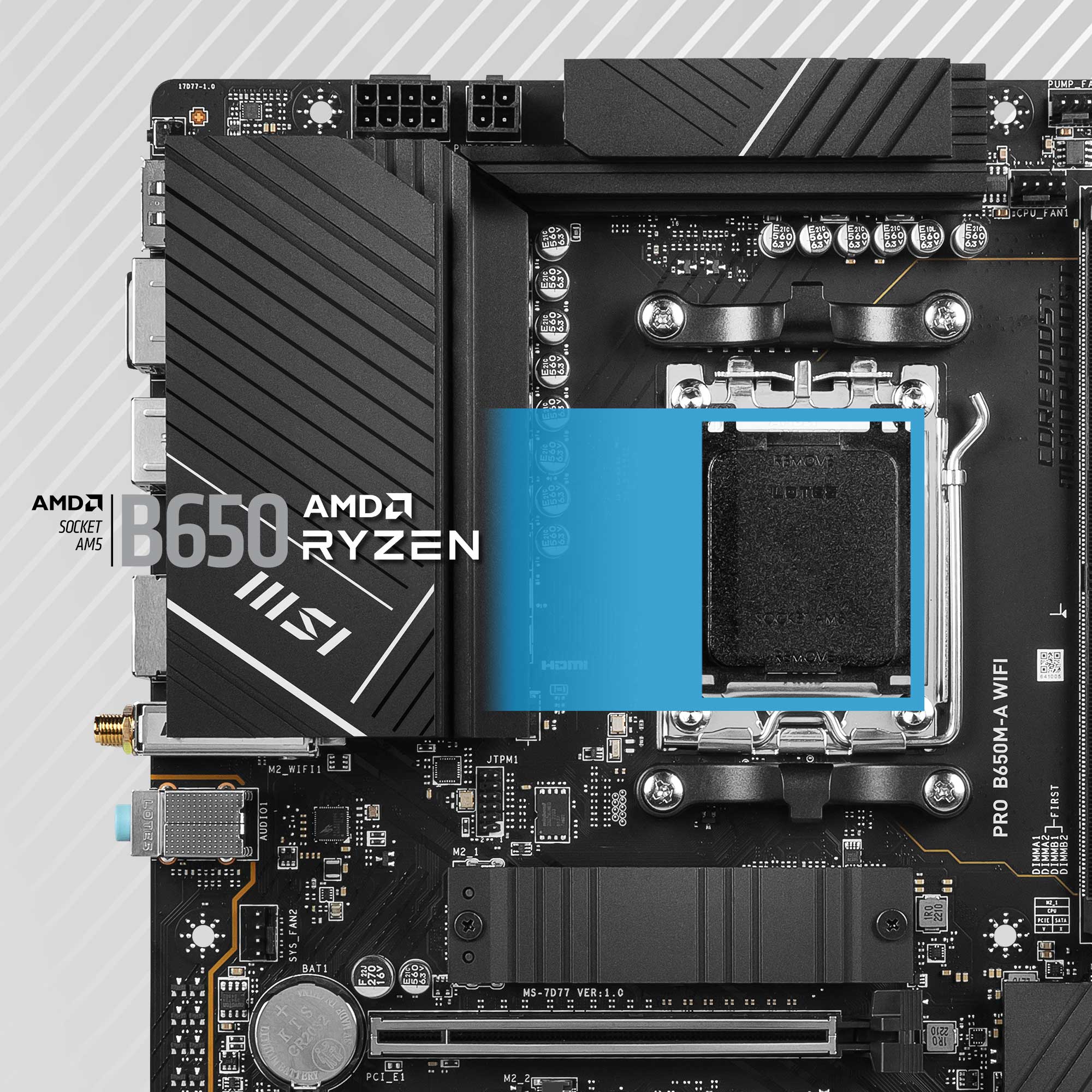 MSI PRO B650MA WIFI AMD Socket AM5 Motherboard PRO B650MA WIFI CCL