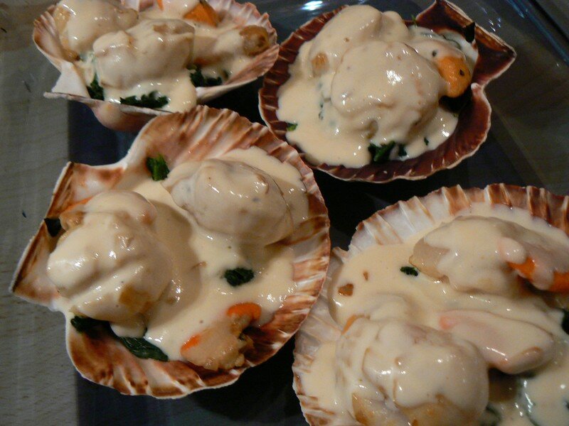 Coquilles Saint Jacques gratinées Ma p'tite cuisine