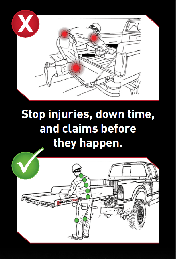 CargoGlide CG10007348 Bed Slides, Fullsize truck or cargo van 1,000