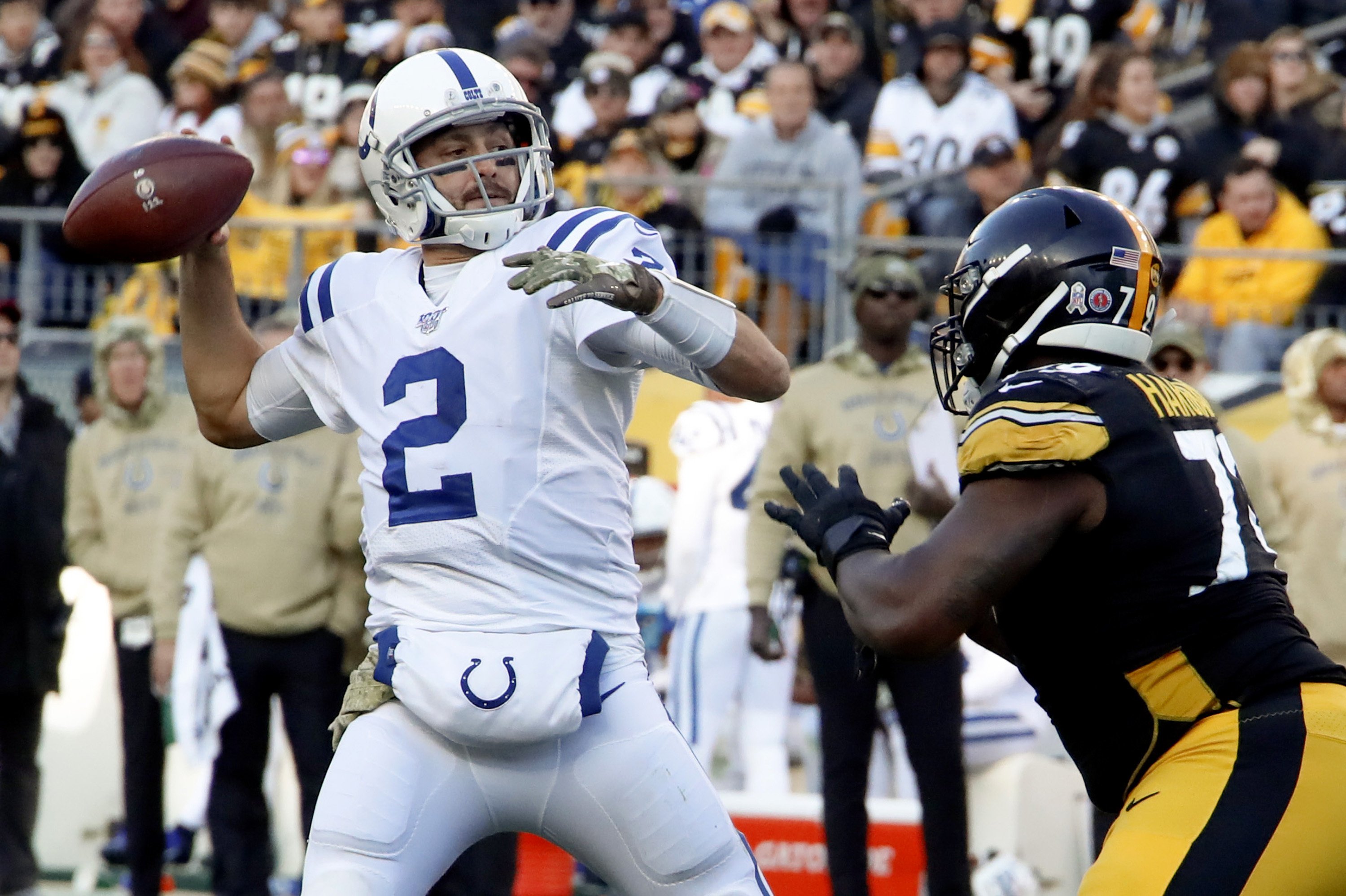 Colts QB Brian Hoyer makes 1st start in more than 2 years