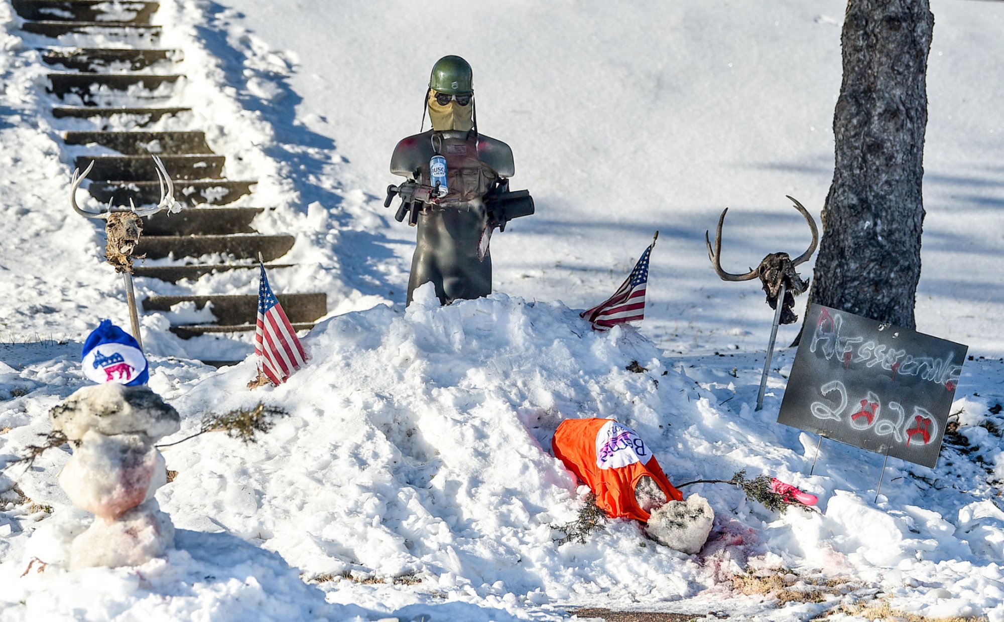 Davenport leaders condemn snow display targeting Democrats AP News