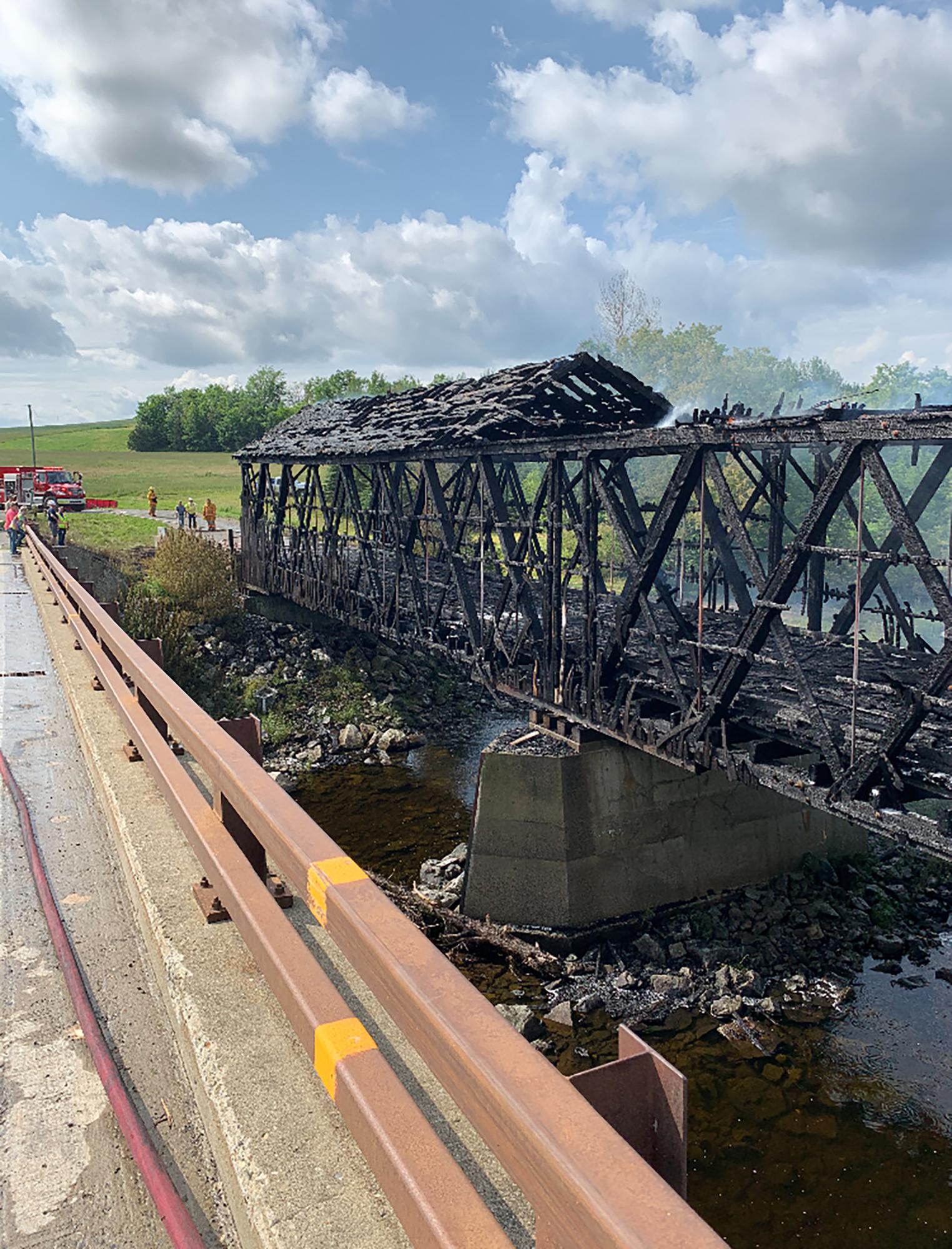 Historic covered bridge destroyed by fire in Maine AP News
