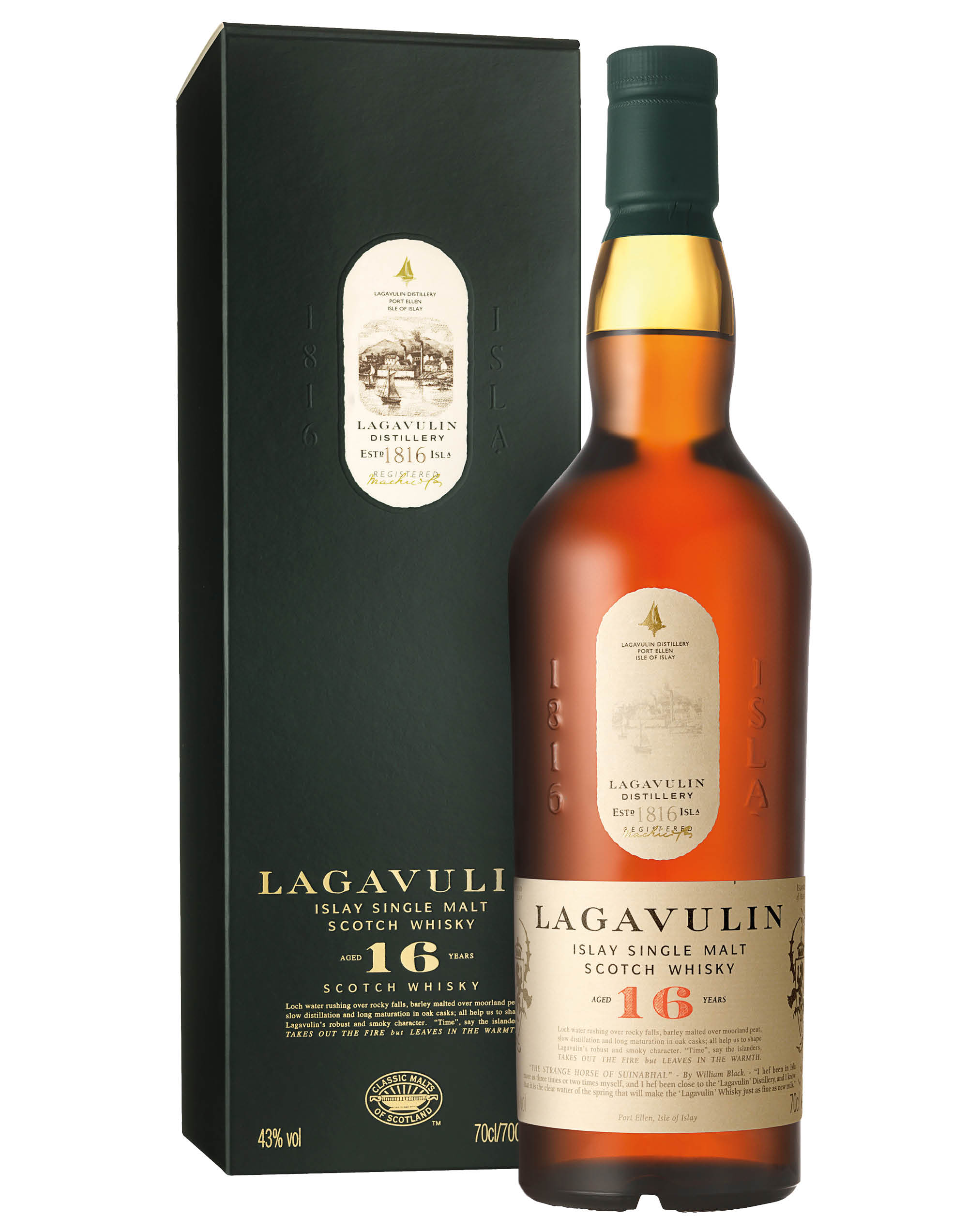 Islay Single Malt Scotch Whisky Aged 16 Years Lagavulin 0,7 L, Astu...