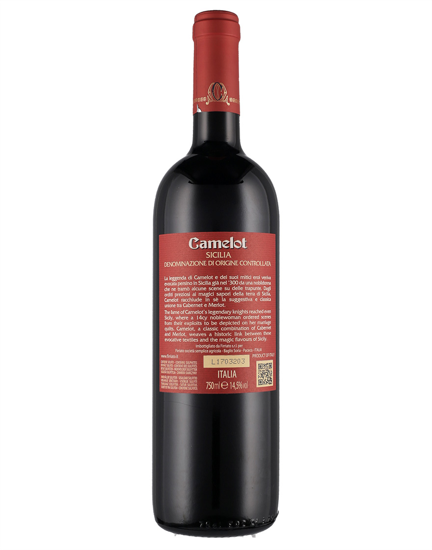 Sicilia DOC Camelot Firriato 2015 0,75 ℓ, vino rosso