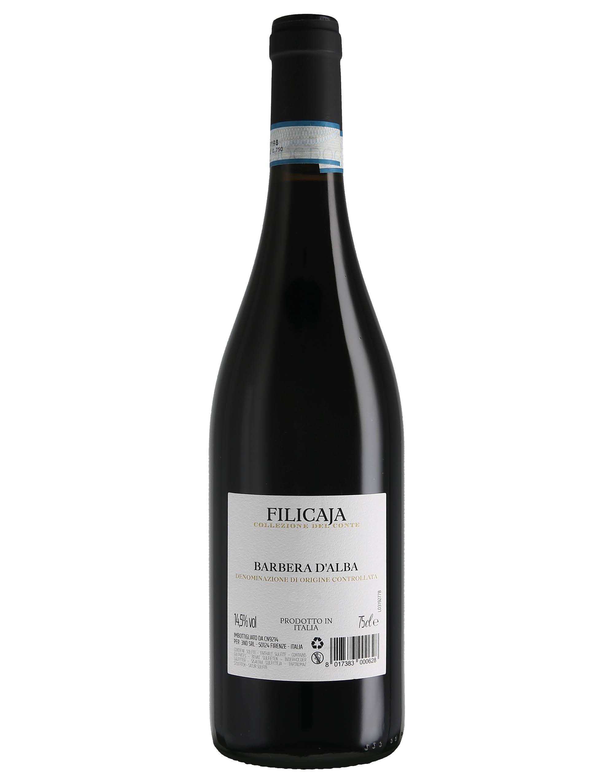 Barbera d'Alba DOC Collezione del Conte Villa da Filicaja 2019 0,75 ℓ