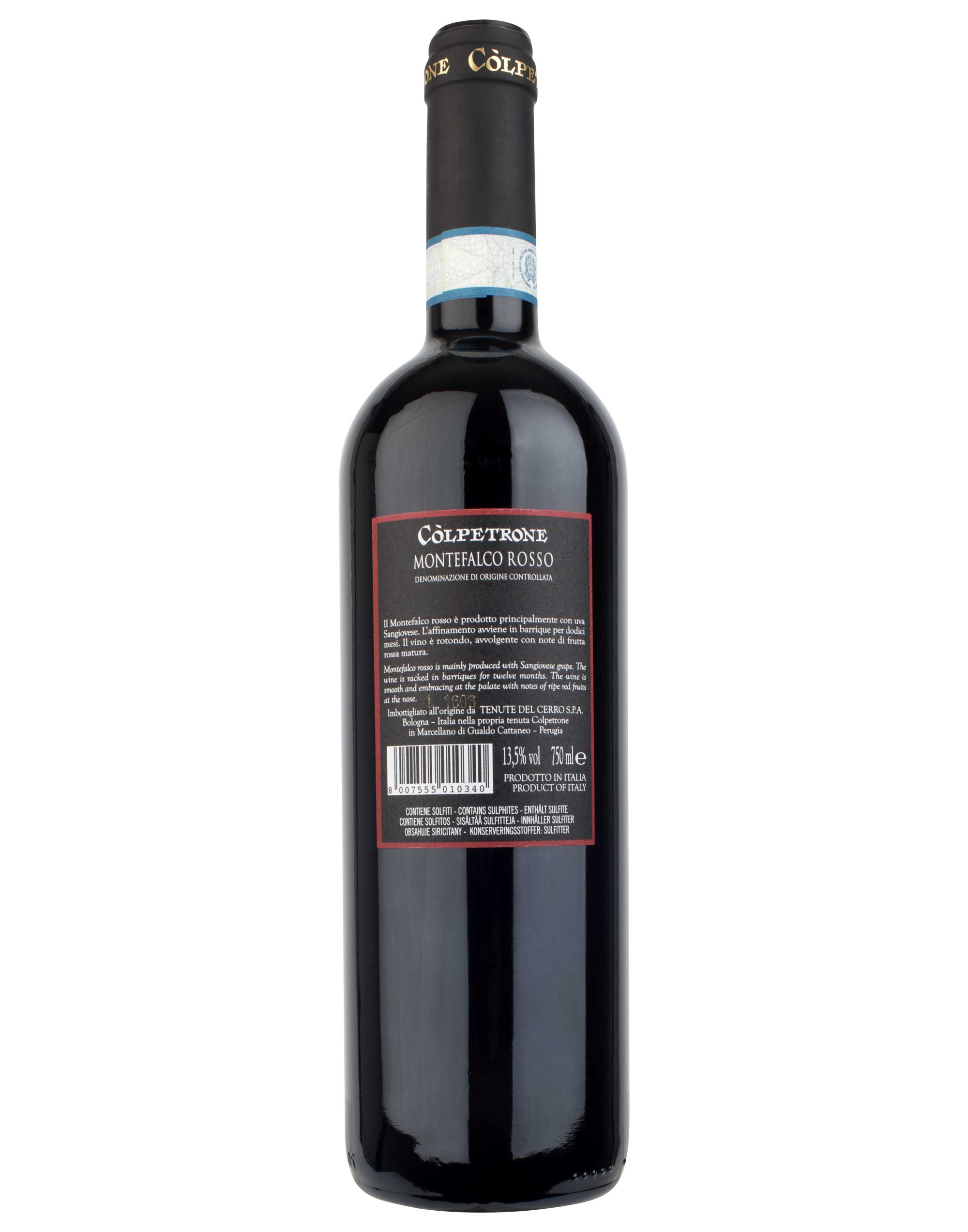 Montefalco Rosso DOC Colpetrone 2016 0,75 ℓ, vino rosso