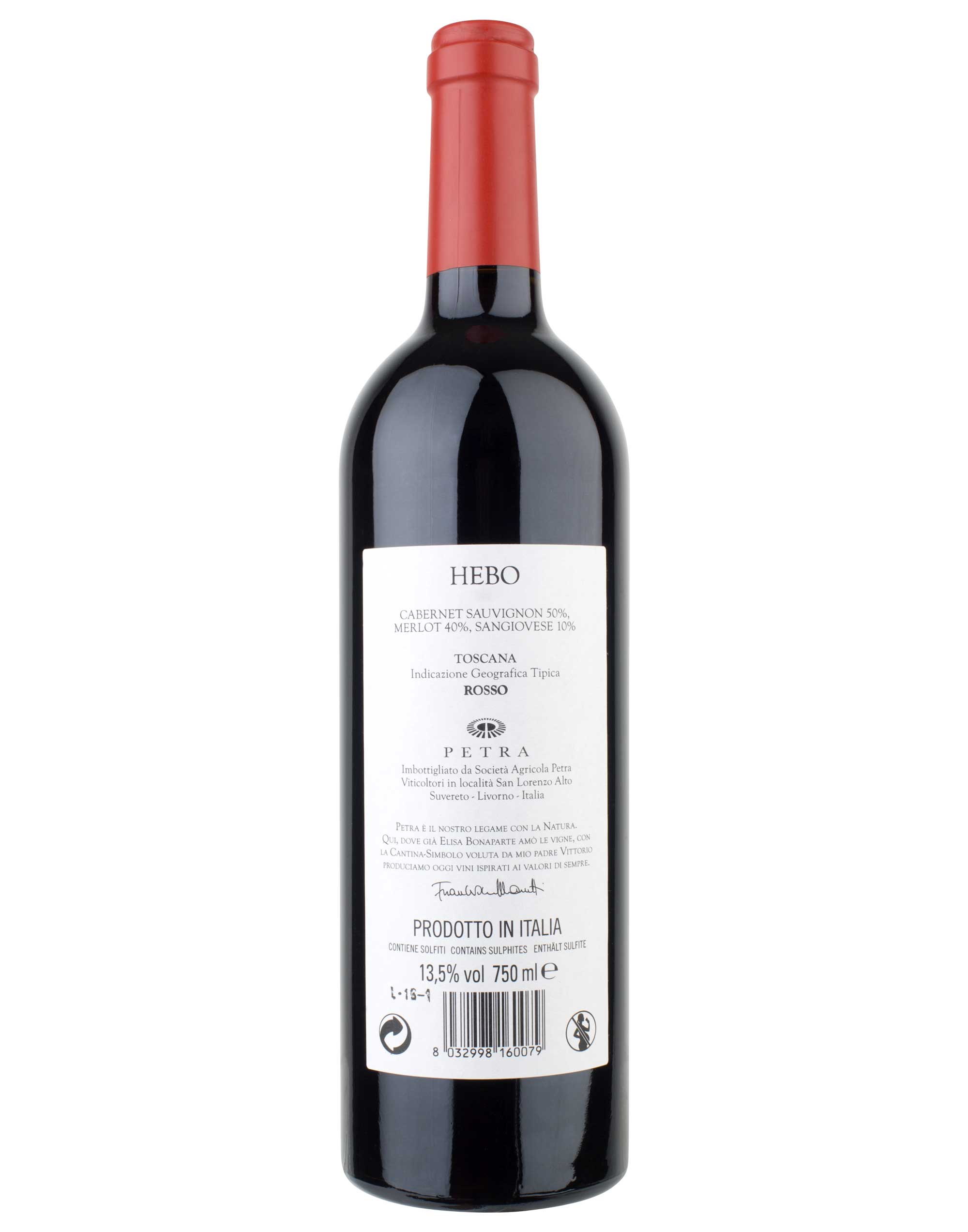 Toscana IGT Hebo Petra 2013 0,75 L, vino rosso