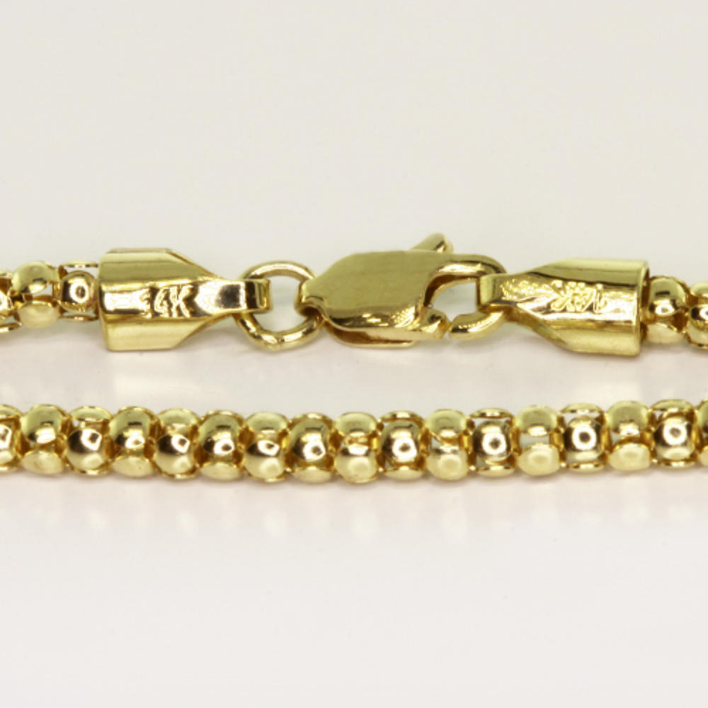 Beautiful Ladies 14K Yellow Gold Round Diamond Barrel Slider Pendant