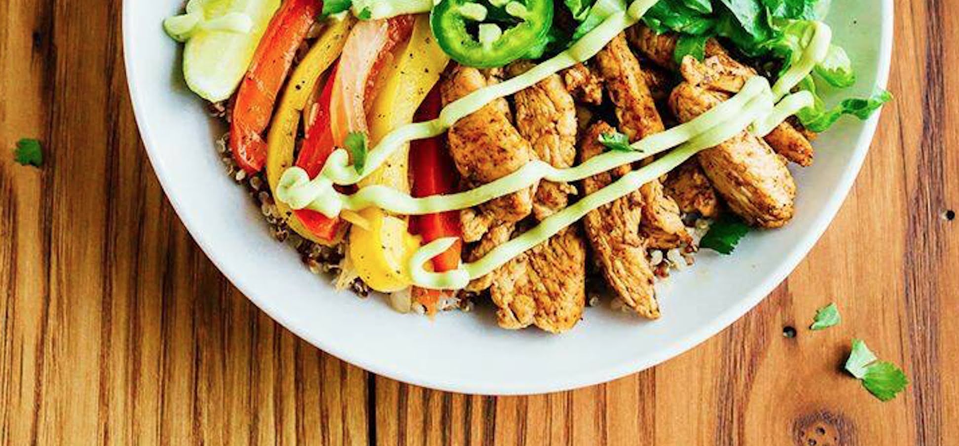 Fajitas con pimiento con arroz y pistache de 197 Kcal Receta fácil en la app Avena