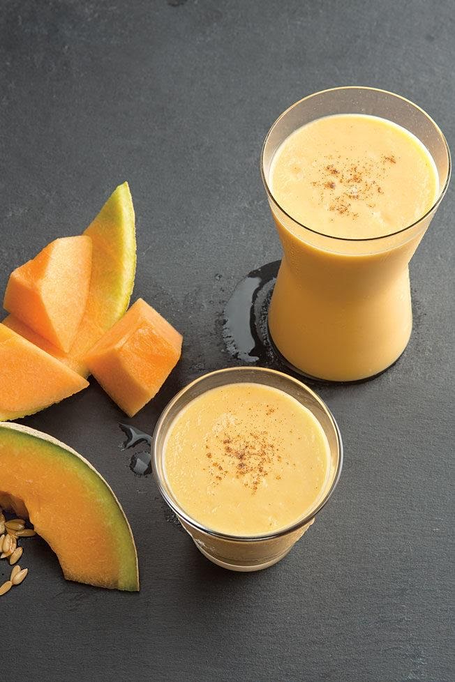 Smoothie de melón y linaza de 142.06 Kcal Receta fácil en la app Avena