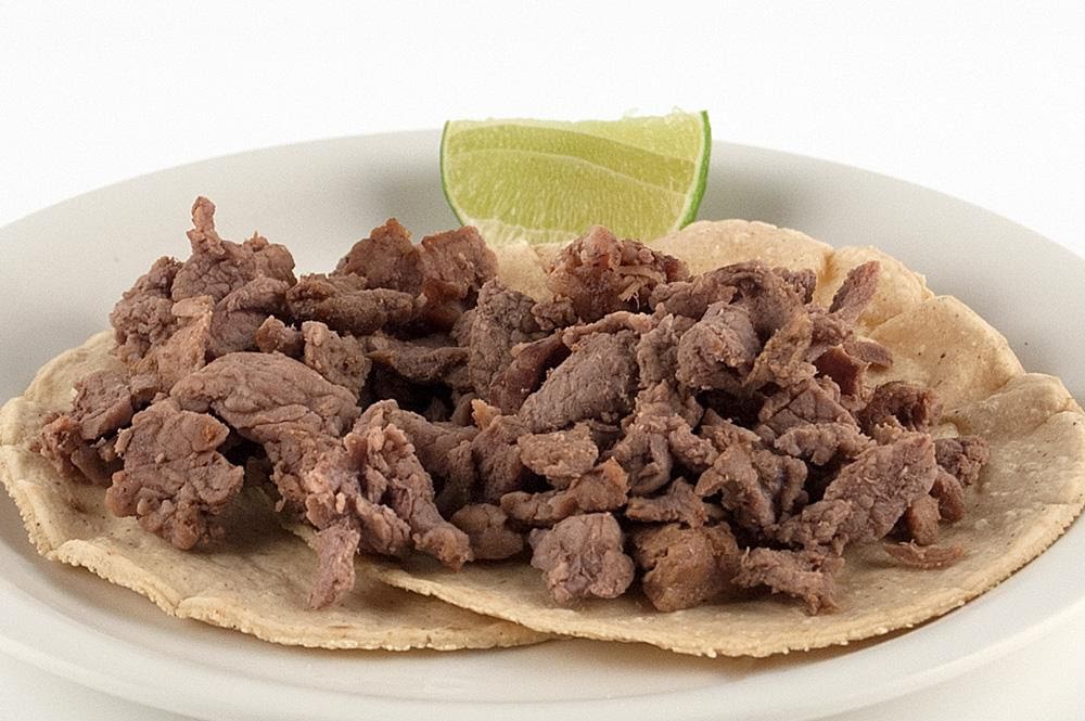 Tacos de bistec con fruta de 266 Kcal Receta fácil en la app Avena