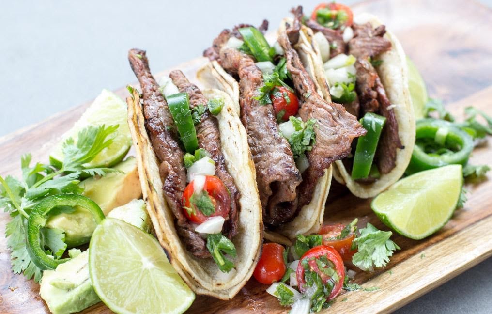 Tacos de asada de 183.2 Kcal Receta fácil en la app Avena