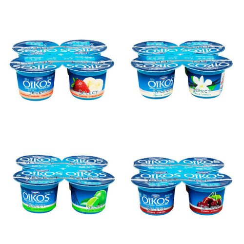 OIKOS Select 3 Greek Yogurt Variety Pack, 24 x 100 g Costco