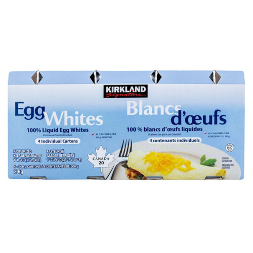 Kirkland Signature 100 Liquid Egg Whites, 4 x 500 g Costco