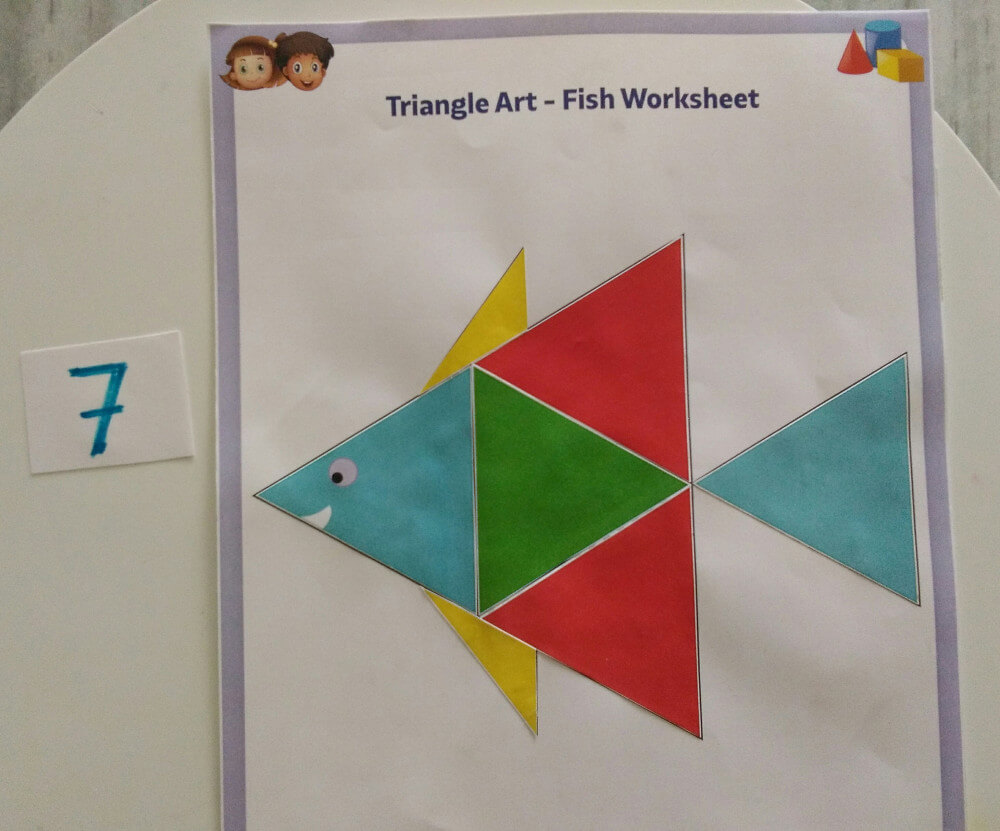 Shapes Activity Triangle Art Fish ClassMonitor