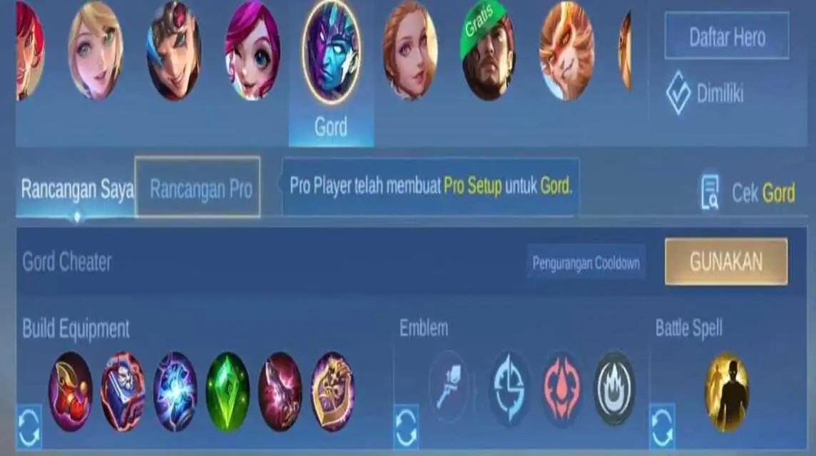 Build Gord MLBB for Burst Damage and Cooldown Reduction