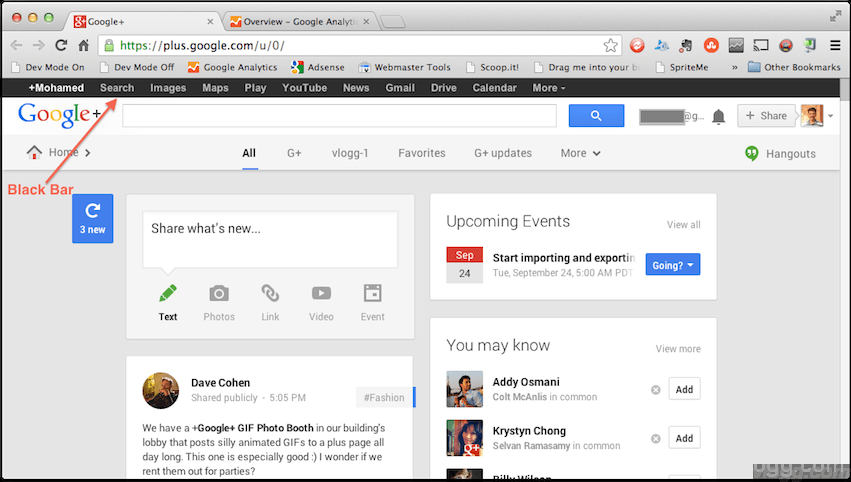 Google Black Bar To Be Replaced With Chrome Style Apps Launcher Menu