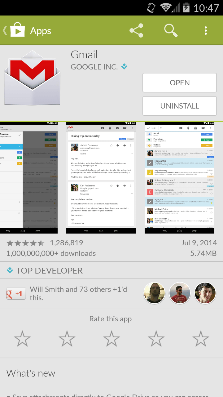 Gmail Android App Version 4.9 Released Google Plus News