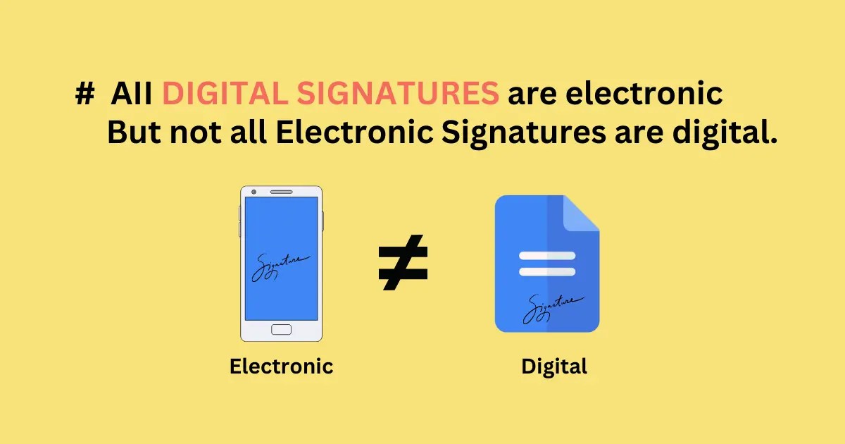 Digital Signature vs Electronic Signature What's the Difference