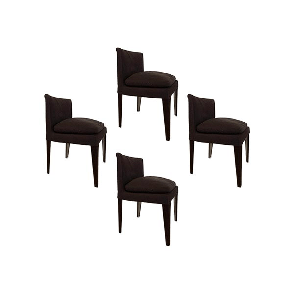Set of 4 wooden chairs (brown), Maxalto Deesup