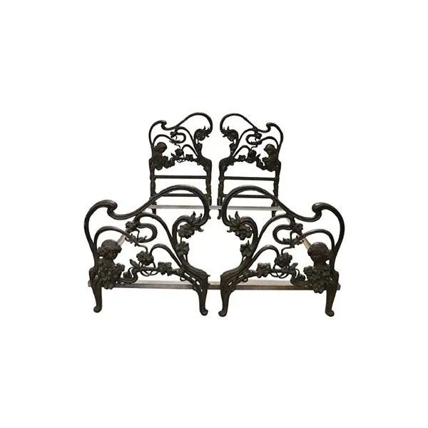 Vintage cast iron double bed ('800), Deesup