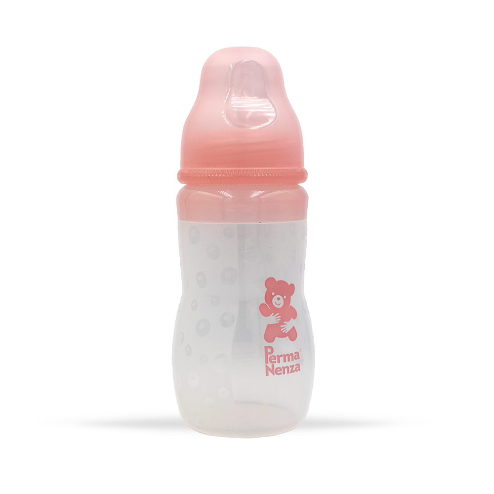 Permanenza 240ml Silicone feeding bottle PINK