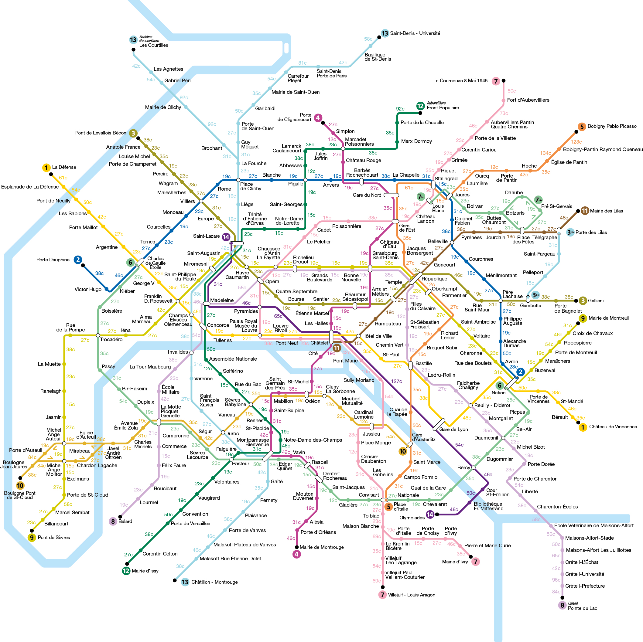 Pain Points De "Carto Metro Paris" La carte du métro parisien des calories brûlées News Paris