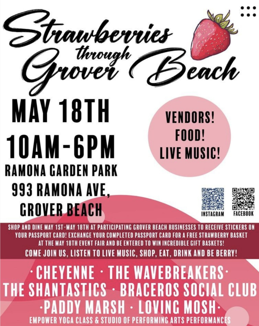 Strawberries Through Grover Beach / Fresas a través de Grover Beach